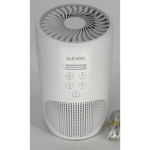 SLEVOO BS-03 H13 True HEPA Air Purifier 3-Speed White w/ Filter & Adapter
